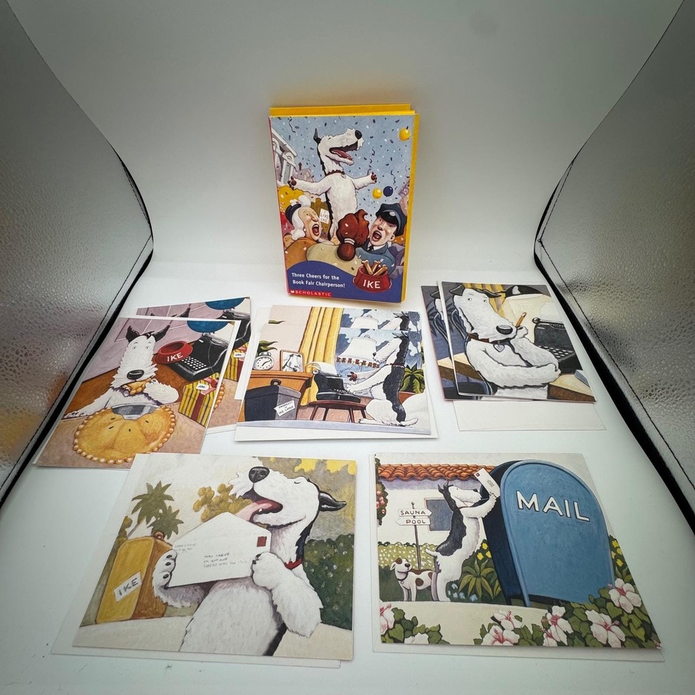 Scholastic Mark Teague Dear Mrs LaRue Ike Dog Note Cards Envelopes Set